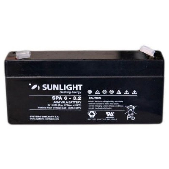 Аккумулятор тяговый SUNLIGHT 3.2Ah 6V