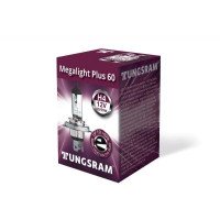 Автолампа TUNGSRAM Megalight Plus +50 (P43t, H4, 12V, 60/55W) TU 50440MPU.1D
