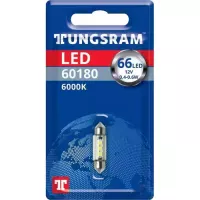 Автолампа TUNGSRAM LED (SV8.5-8, C5W, white, 6000K, 12V, 0.5W) TU 60180LED.1B