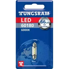 Автолампа TUNGSRAM LED (SV8.5-8, C5W, white, 6000K, 12V, 0.5W) TU 60180LED.1B