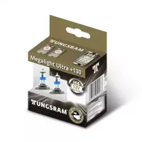 Автолампа TUNGSRAM Megalight Ultra +130 комплект (P43t, H4, 12V, 60/55W) TU 50440SNU.2D