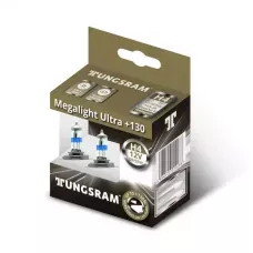 Автолампа TUNGSRAM Megalight Ultra +130 комплект (P43t, H4, 12V, 60/55W) TU 50440SNU.2D