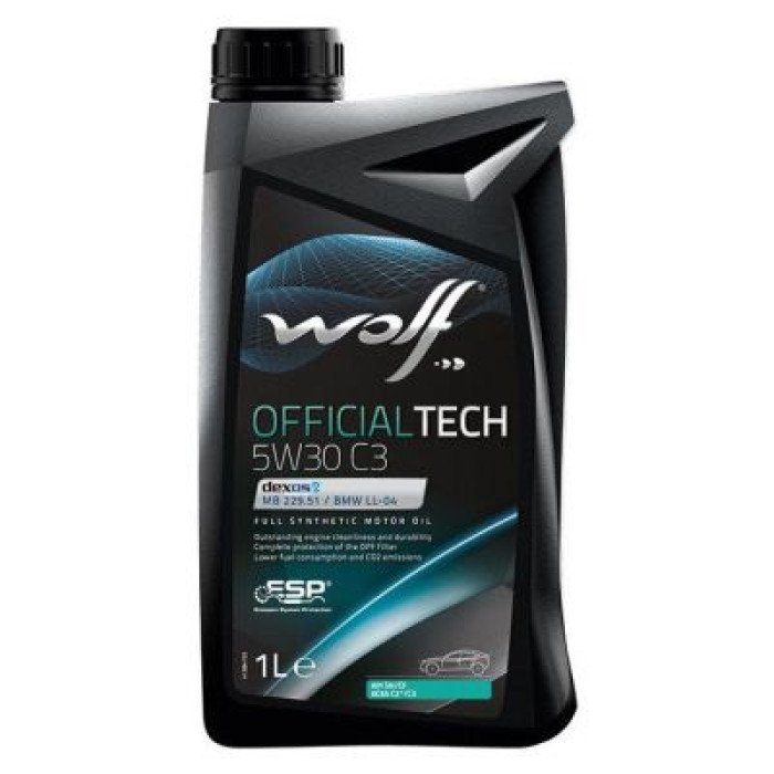 Автомобільна моторна олива WOLF OFFICIALTECH C3 5W-30 1л 8308017