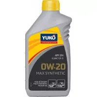 Автомобільна моторна олива YUKO MAX SYNTHETIC 0W-20 1л 4823110400913