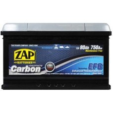 Автомобільний акумулятор ZAP Carbon EFB (LB4) 80Аh 750А R+ (h=175) 580 08z