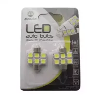 Автолампа Zollex LED V2204 1шт. (Фестони / 31мм, білий, 12V, SMD 5050x6)