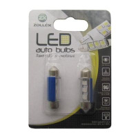 Автолампа Zollex LED V100488 1шт. (Festoon/36mm, blue, 12V, SMD 2835x6)