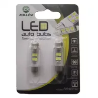 Автолампа Zollex LED V1003 1шт. (Festoon/36mm, white, 12V, SMD 2835x4)