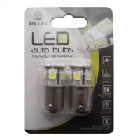 Автолампа Zollex LED S0907 1шт. (S25 / BA15S, білий, 12V, SMD 5050x8)