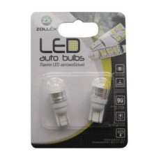 Автолампа Zollex LED T1101 1шт. (T10, white, 12V, 1W HPx1)
