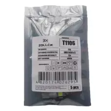Автолампа Zollex LED T1106 1шт. (T10, white, 12V, SMD 5050x5)