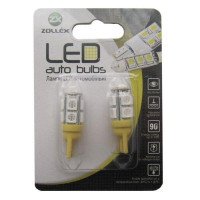 Автолампа Zollex LED T110525 1шт. (Т10, бурштинова, 12V, SMD 5050x9)
