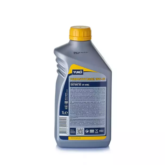Автомобильное моторное масло YUKO TURBOSYNT DIESEL 10W-40 1л