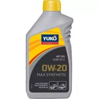 Автомобільна моторна олива YUKO MAX SYNTHETIC 0W-20 1л 4823110400913