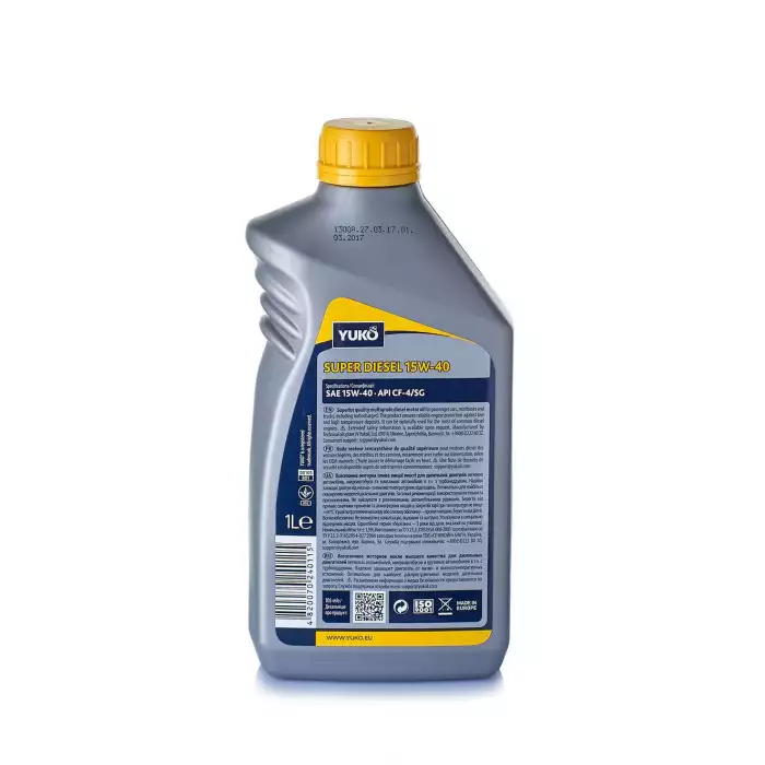 Автомобильное моторное масло YUKO SUPER DIESEL 15W-40 1л