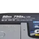 Автомобільний акумулятор ZAP Carbon EFB (LB4) 80Аh 750А R+ (h=175) 580 08z