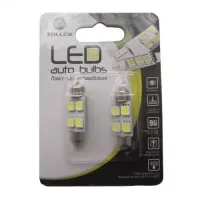 Автолампа Zollex LED V2203 1шт. (Фестони / 36мм, білий, 12V, SMD 5050x4)