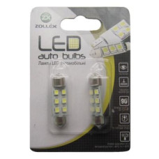 Автолампа Zollex LED V2218 1шт. (Фестони / 36мм, білий, 12V, SMD 2835x6)
