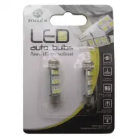 Автолампа Zollex LED V2231 1шт. (Festoon/36mm, white, 12V, SMD 2835x9)