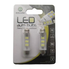 Автолампа Zollex LED V100444 1шт. (Festoon/44mm, white, 12V, SMD 2835x6)