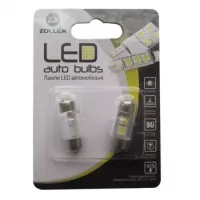 Автолампа Zollex LED V2209 1шт. (Festoon/31mm, white, 12V, SMD 5050x2)