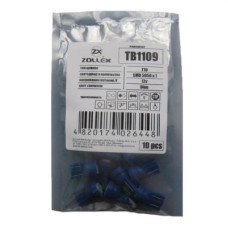 Автолампа Zollex LED TB1109 1шт. (T10, blue, 12V, SMD 5050x1)