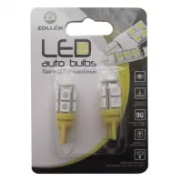 Автолампа Zollex LED T110525 1шт. (Т10, бурштинова, 12V, SMD 5050x9)