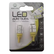 Автолампа Zollex LED T110525 1шт. (T10, amber, 12V, SMD 5050x9)