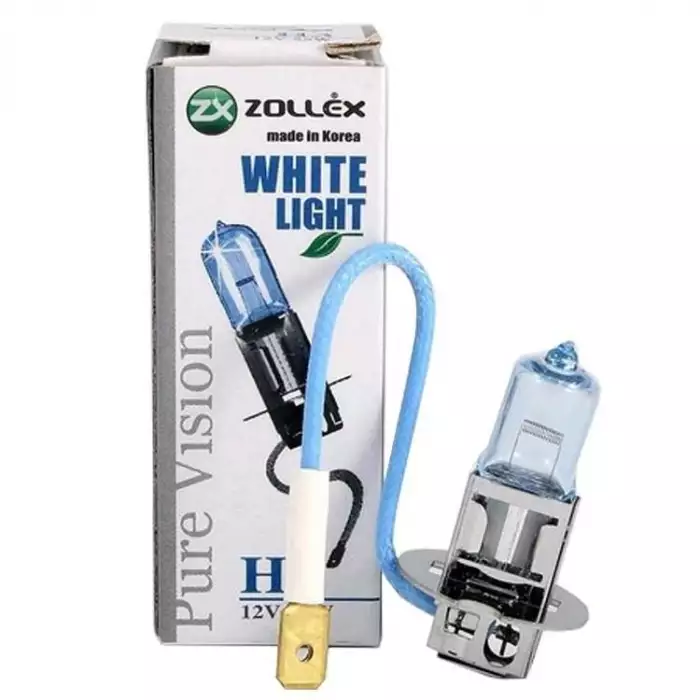Автолампа Zollex Pure Vision білий світ 61724 (PK22s, H3, 5000K, 12V, 55W)