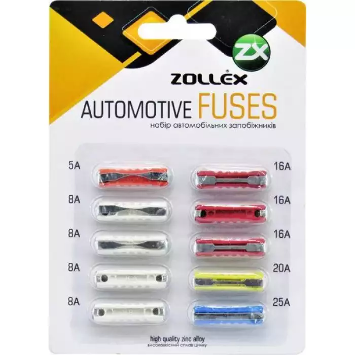 Запобіжник Zollex 5А 7.5а 10А 15А 20А 25А 30А VAZ 12005