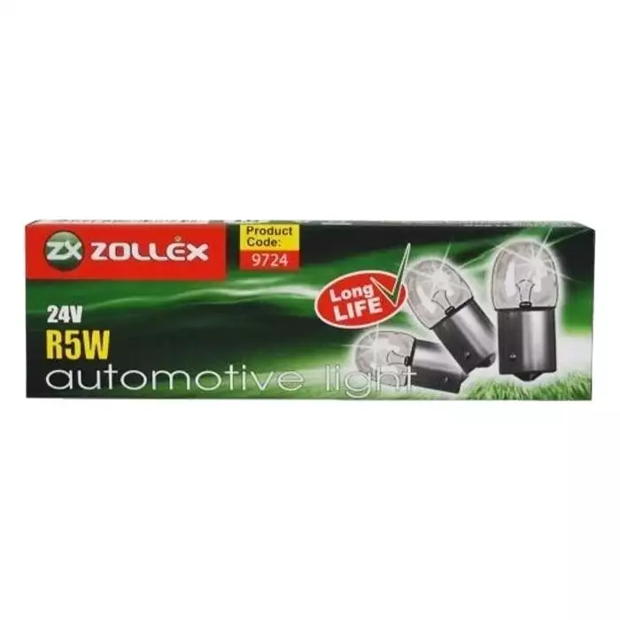 Автолампа Zollex 9724 (BA15s, R5W, 24V, 5W)